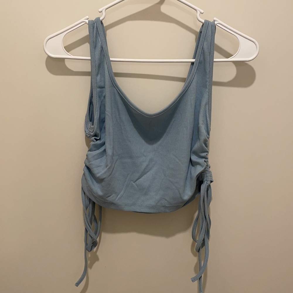 Drawstring ribbed tank top - Picture 3 of 4